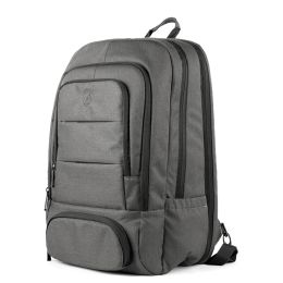 PROSHIELD FLEX - GREY Double-paneled Bulletproof backpack with charging bank. (Color: Grey)