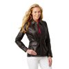 Talos Ballistics NIJ IIIA Bulletproof Womanâ€™s Falcon Leather Jacket